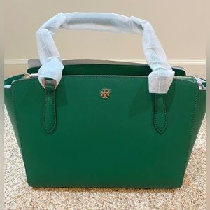 Tory Burch 64188 Emerson Small Top Zip Women's Tote - Emerald Green